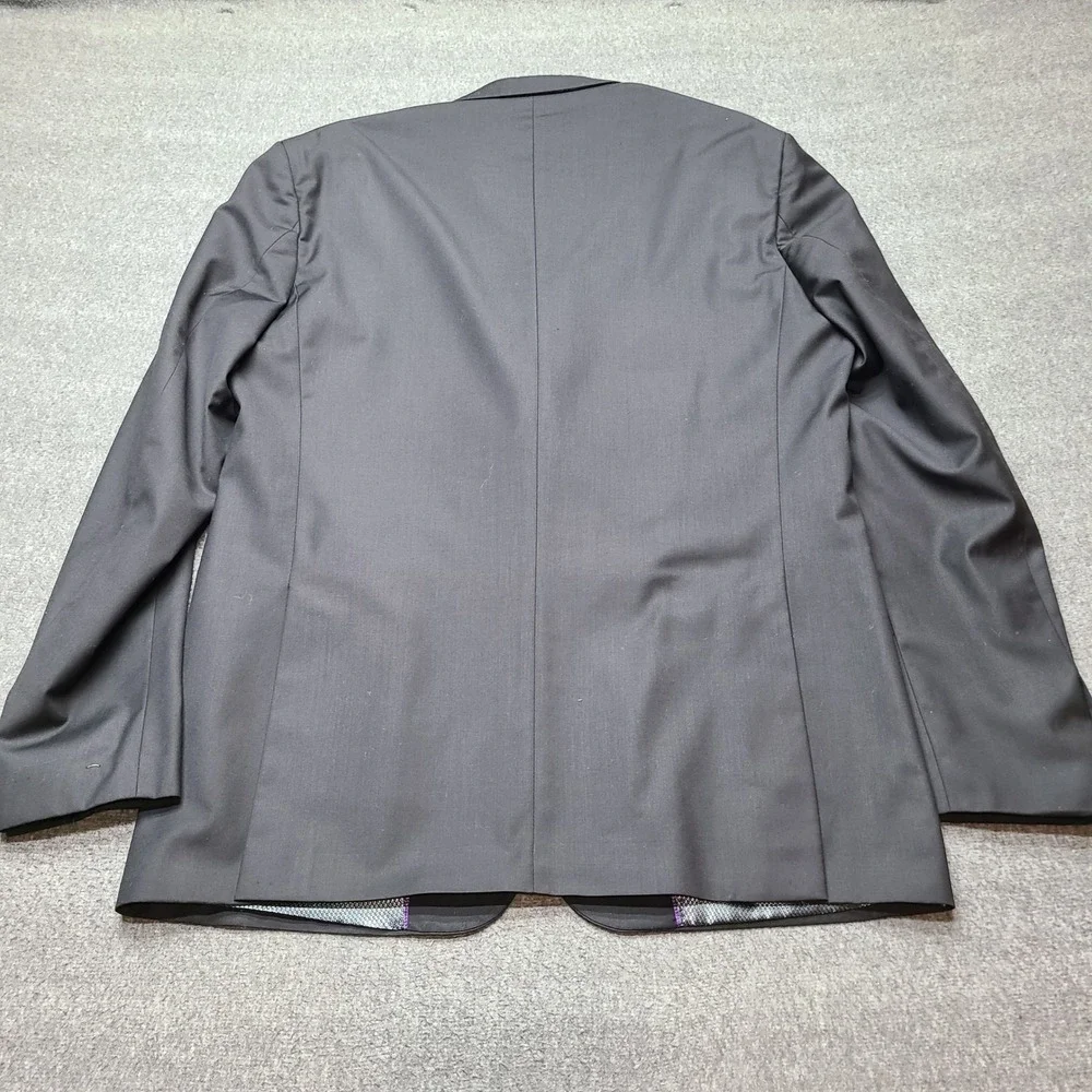 Vinci Men's Black Blazer Jacket 44L Two Button Suit Coat Fully Lined Classic Fit